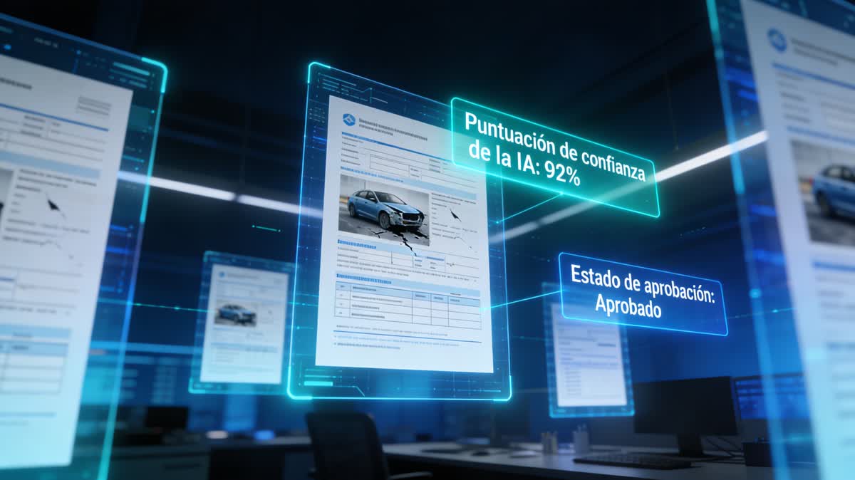 Visualización IA de gestión de reclamaciones: clasificación automática de siniestros con análisis documental
