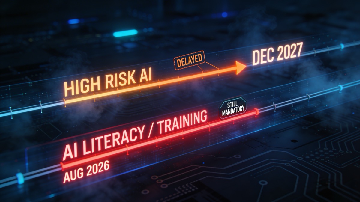 EU AI Act high-risk AI delay training still mandatory August 2026